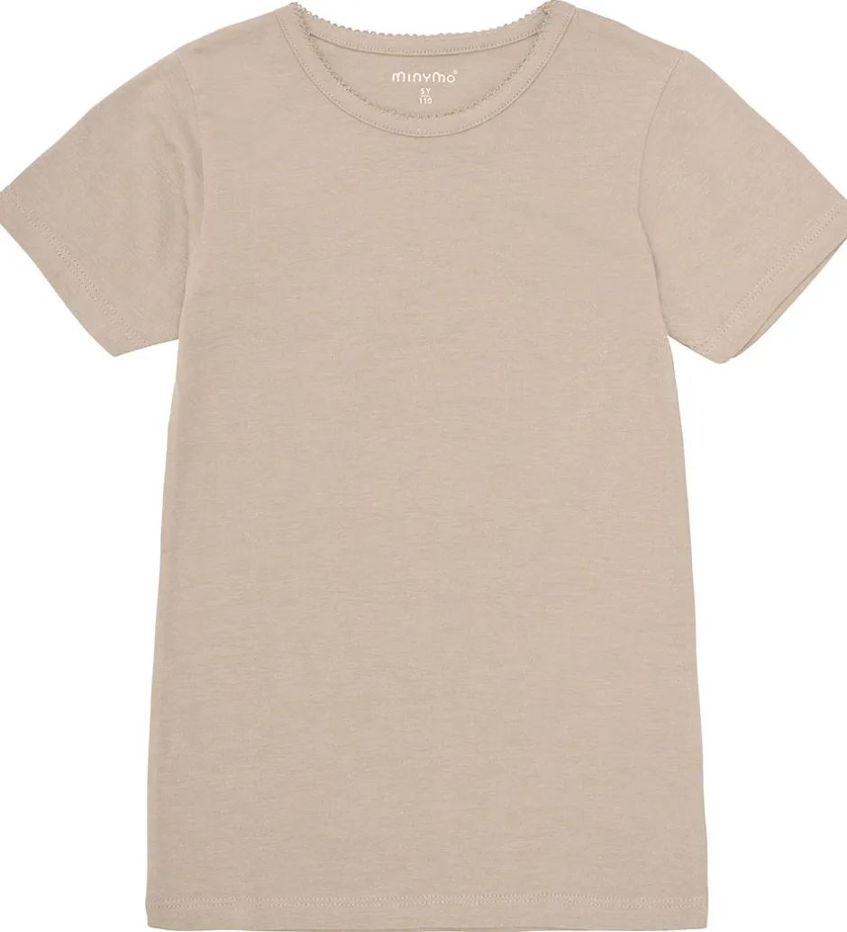 T-Shirts|Basis|Minymo T-shirts - 2-pak - Elderberry/Rainy Day