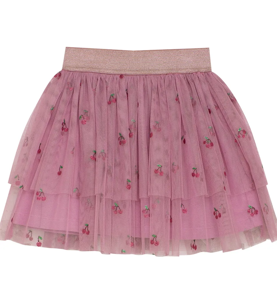 Nederdele|Minymo Tylnederdel - Mauve Orchid m. Kirsebær