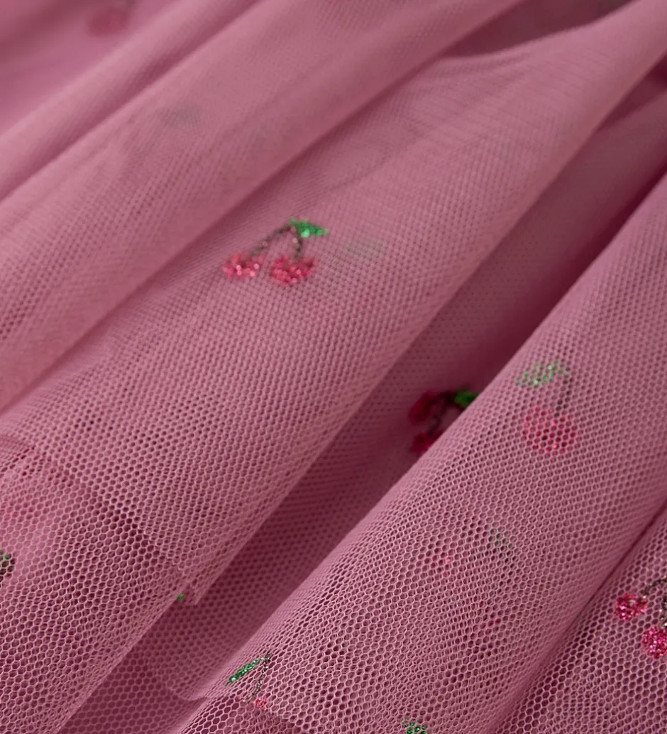 Nederdele|Minymo Tylnederdel - Mauve Orchid m. Kirsebær