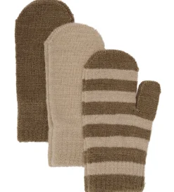 Uld|Handsker Og Luffer|Minymo Minyno Luffer - 3-pak - Uld - Caribou