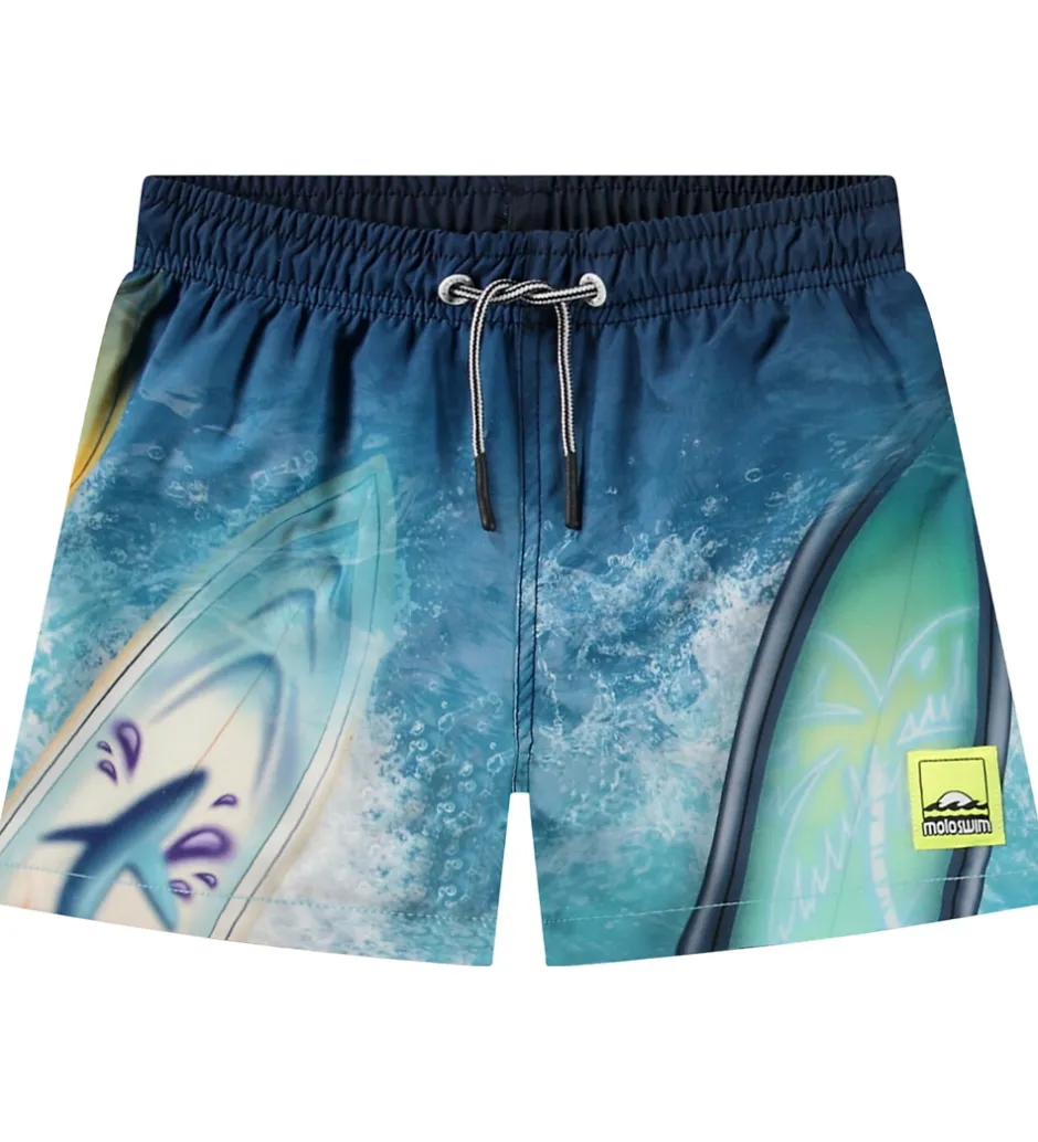 Badetøj|Molo Badeshorts - UV50+ - Niko - Surf Art Blue Chill