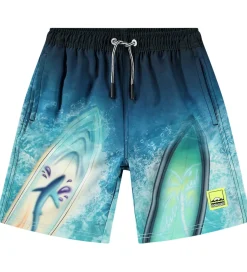 Badetøj|Molo Badeshorts - UV50+ - Nilson - Surf Art Blue Chill