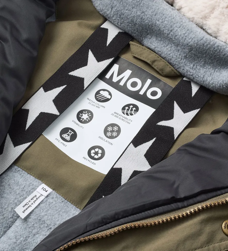 Flyverdragter|Molo Flyverdragt - Polaris Fur - Bark Green