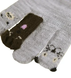 Handsker Og Luffer|Molo Handsker - Strik - Kaapo - Grey Melange m. Dyr