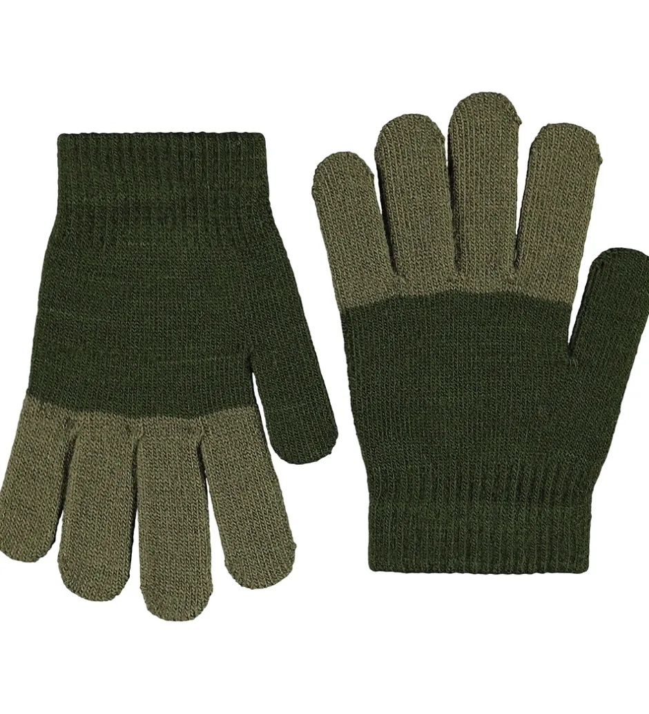 Handsker Og Luffer|Molo Handsker - Strik - Kei - 2-pak - Dark Forest