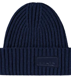 Huer Og Hatte|Molo Hue - Viskose/Nylon - Rib - Karli - Night Navy
