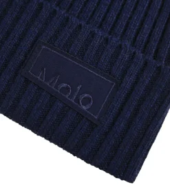 Huer Og Hatte|Molo Hue - Viskose/Nylon - Rib - Karli - Night Navy