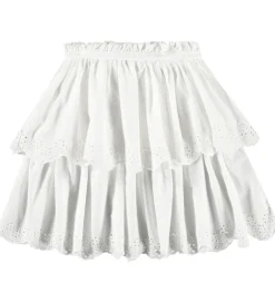 Nederdele|Molo Nederdel - Brianna - Crisp White m. Hulmønster