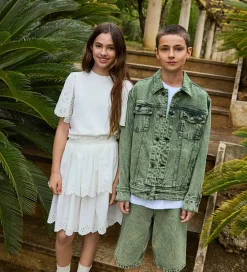 Nederdele|Molo Nederdel - Brianna - Crisp White m. Hulmønster