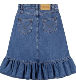 Nederdele|Molo Nederdel - Denim - Belinda - Mid Blue Denim