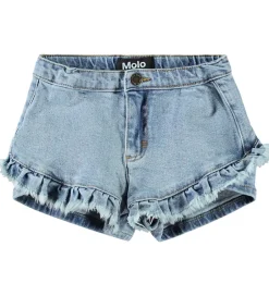 Shorts Og Knickers|Molo Shorts - Denim - Agnetha - Distressed Washed