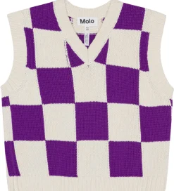 Veste|Molo Vest - Strik - Gitta - Purple Shell Check