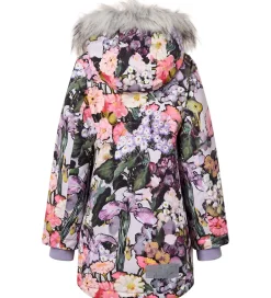 Vinterjakker|Molo Vinterfrakke - Peace - Flower Art m. Imiteret Pels