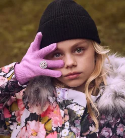 Vinterjakker|Molo Vinterfrakke - Peace - Flower Art m. Imiteret Pels