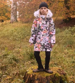 Vinterjakker|Molo Vinterfrakke - Peace - Flower Art m. Imiteret Pels