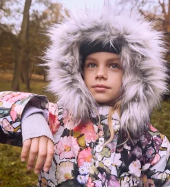 Vinterjakker|Molo Vinterfrakke - Peace - Flower Art m. Imiteret Pels