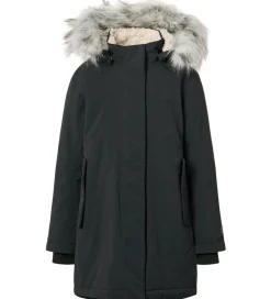 Vinterjakker|Molo Vinterfrakke - Peace - Sort m. Imiteret Pels