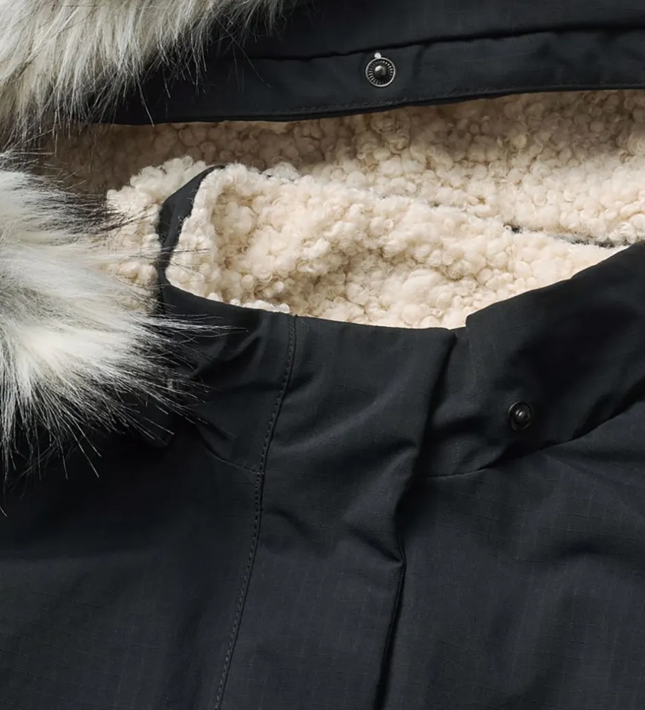 Vinterjakker|Molo Vinterfrakke - Peace - Sort m. Imiteret Pels