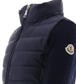 Striktrøjer|Moncler Cardigan - Uld/Dun - Navy