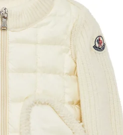 Striktrøjer|Moncler Cardigan - Uld/Dun - Hvid