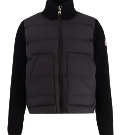 Cardigans|Moncler Cardigan - Uld/Dun - Sort