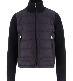 Striktrøjer|Moncler Cardigan - Uld/Dun - Navy