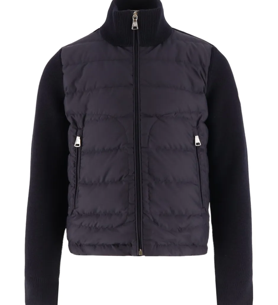 Striktrøjer|Moncler Cardigan - Uld/Dun - Navy