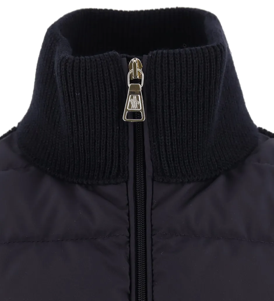 Striktrøjer|Moncler Cardigan - Uld/Dun - Navy