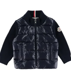 Termotøj|Striktrøjer|Moncler Cardigan - Uld/Dun - Navy