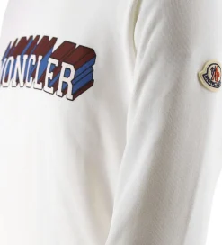 Hættetrøjer|Moncler Hættetrøje - Hvid m. Print