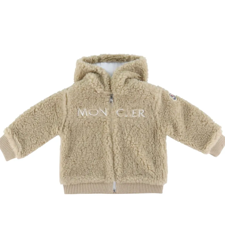 Fleece|Moncler Sæt - Fleecejakke/Leggings - Brun/Hvid