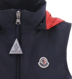 Veste|Moncler Vest - Zene - Mørkeblå m. Rød/Hvid