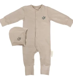 Unisex-Tøj|Nattøj|Moonboon Natdragt m. Babyhjelm - Gaveæske - Earth