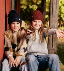 Huer Og Hatte|MP Hue - Rib - Strik - Uld/Bambus - Wine Red m. Kvast