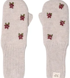 Handsker Og Luffer|MP Luffer - Strik - Cashmere - Floral - Beigemeleret