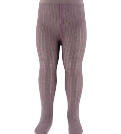 Strømpebukser|MP Strøebukser - Uld - Rib - Dark Purple Dove