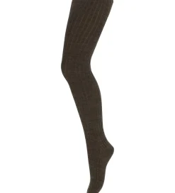 Strømpebukser|MP Strøebukser - Uld - Rib - Brown Melange