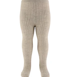 Unisex-Tøj|Strømpebukser|MP Strøebukser - Uld/Bomuld - Rib - Arien - Light Brown Melang