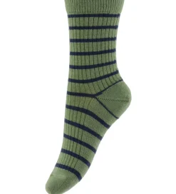 Strømper|Uld|MP Strøer - Rib - Uld - Viggy - Olivine