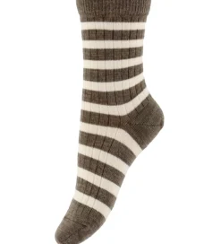 Strømper|Uld|MP Strøer - Uld - Rib - Eli - Bunmeleret