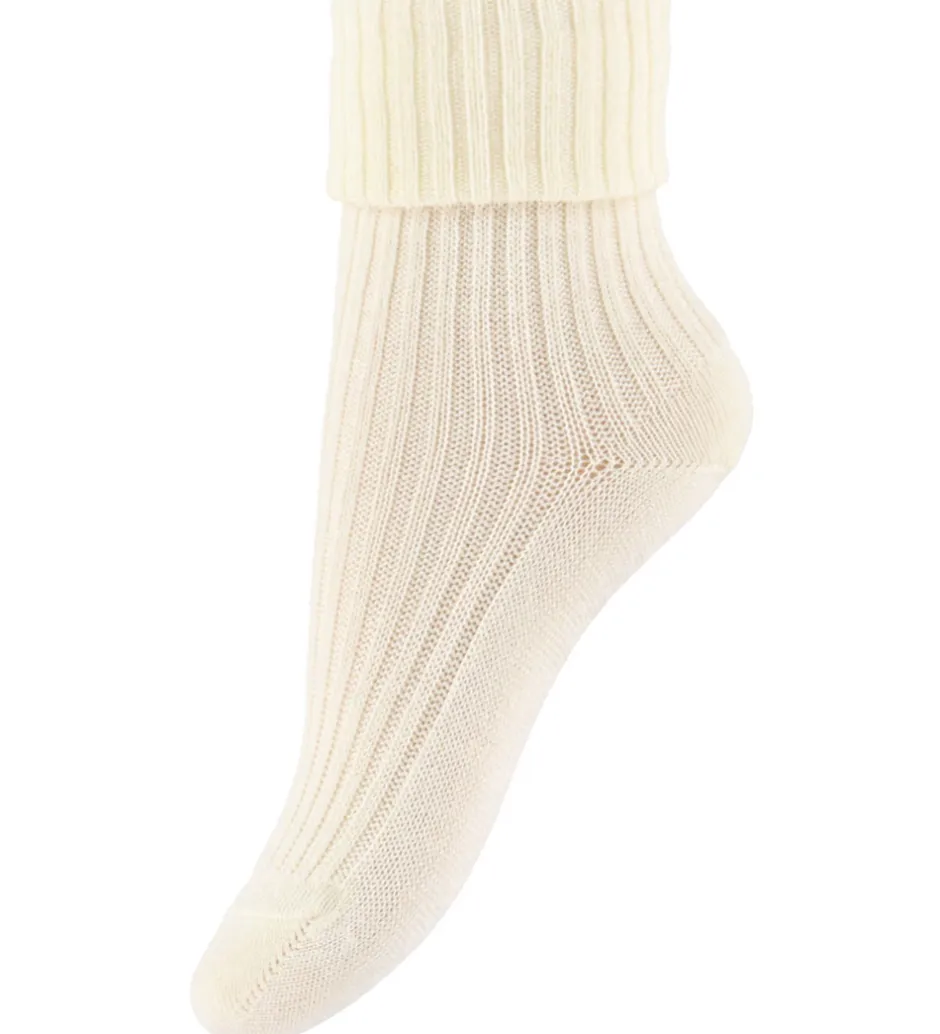 Strømper|Uld|MP Strøer - Uld - Rib - Hilde - Ecru