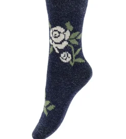 Uld|Strømper|MP Strøer - Uld - Rosa - Glitter - Navy