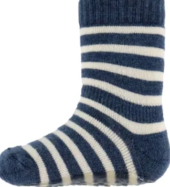 Strømper|Uld|MP Strøer m. Antiskrid - Uld - Elis - Dark Denim Melange