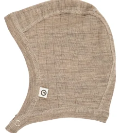 Babyhjelme|Müsli Babyhjelm - Rib - Uld - Balsam Melange