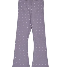 Leggings|Müsli Bukser - Rib - Dot - Lilac Fog/Oak