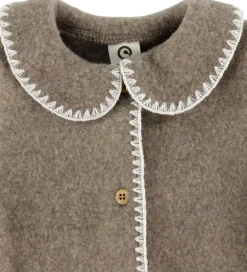 Uld|Basis|Müsli Cardigan - Uldfleece - Brown Melange