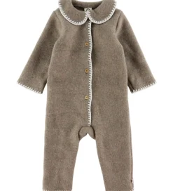 Uld|Basis|Müsli Køredragt - Uldfleece - Brown Melange