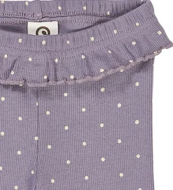 Leggings|Müsli Leggings - Rib - Dot - Lilac Fog/Oak