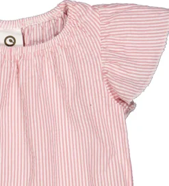 Toppe|Müsli Top - Seersucker - Frill - Balsam Cream/Bubblegum
