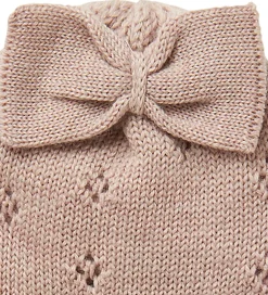 Huer Og Hatte|Name It Babyhjelm - Uld - Strik - NbfWrilla - Shadow Gray/Bow